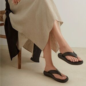ancient greek sandals - charys comfort flip flop sandals  in black